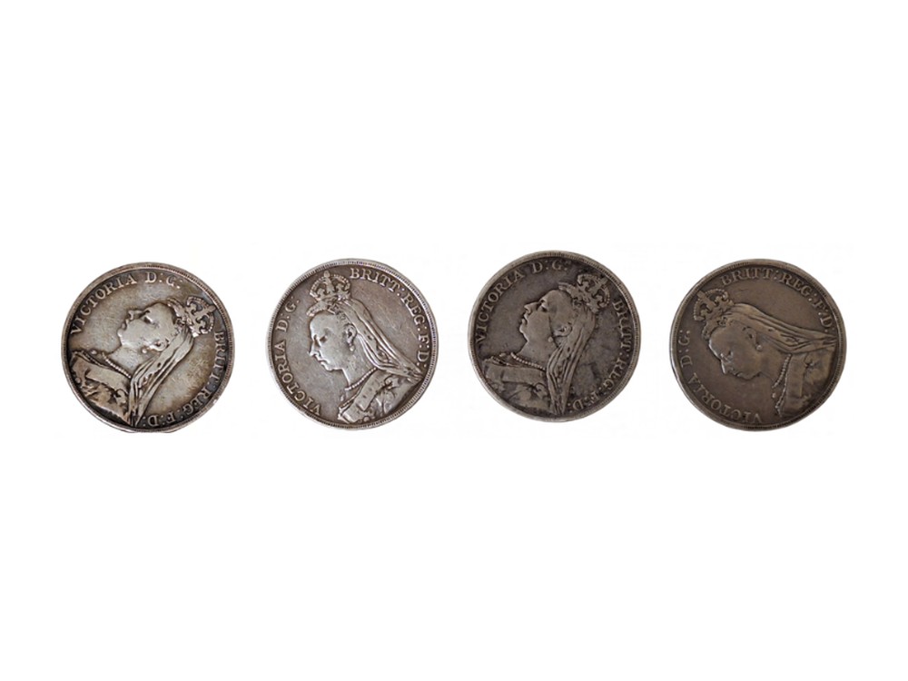 Four Victorian crowns