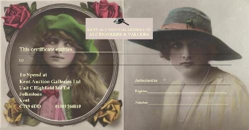 A Kent Auction Galleries gift voucher