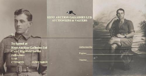 The Military gift voucher design